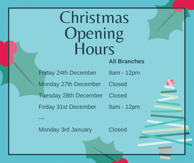 Christmas 2021 opening hours